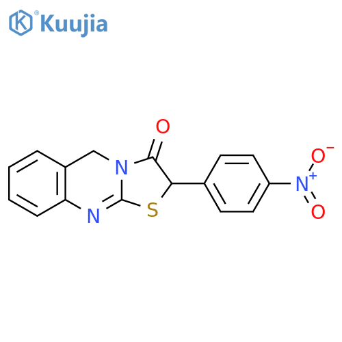 5H-Thiazolo[2,3-b]quinazolin-3(2H)-one, 2-(4-nitrophenyl)- structure