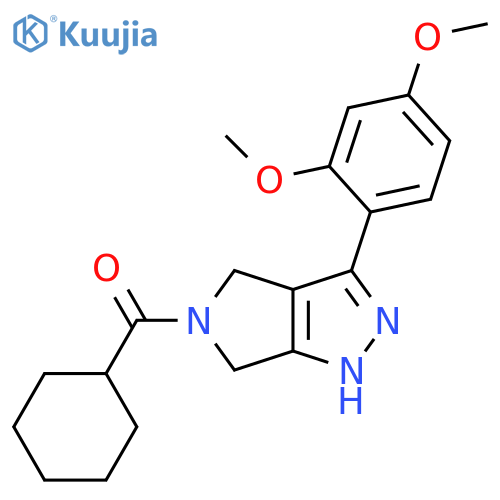 Pyrrolo[3,4-c]pyrazole,5-(cyclohexylcarbonyl)-3-(2,4-dimethoxyphenyl)-1,4,5,6-tetrahydro- structure