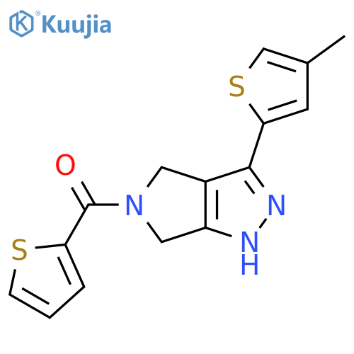 Pyrrolo[3,4-c]pyrazole,1,4,5,6-tetrahydro-3-(4-methyl-2-thienyl)-5-(2-thienylcarbonyl)- structure