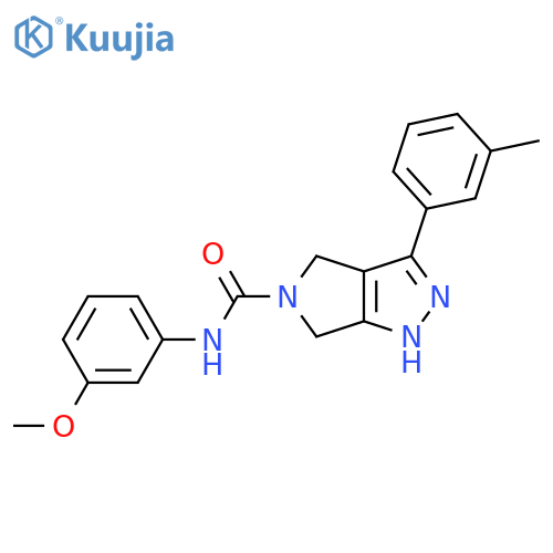 Pyrrolo[3,4-c]pyrazole-5(1H)-carboxamide,4,6-dihydro-N-(3-methoxyphenyl)-3-(3-methylphenyl)- structure