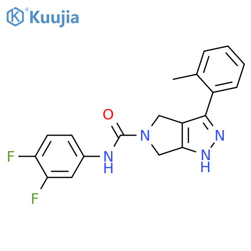 Pyrrolo[3,4-c]pyrazole-5(1H)-carboxamide,N-(3,4-difluorophenyl)-4,6-dihydro-3-(2-methylphenyl)- structure