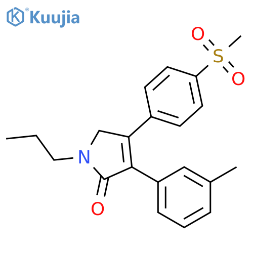 2H-Pyrrol-2-one,1,5-dihydro-3-(3-methylphenyl)-4-[4-(methylsulfonyl)phenyl]-1-propyl- structure
