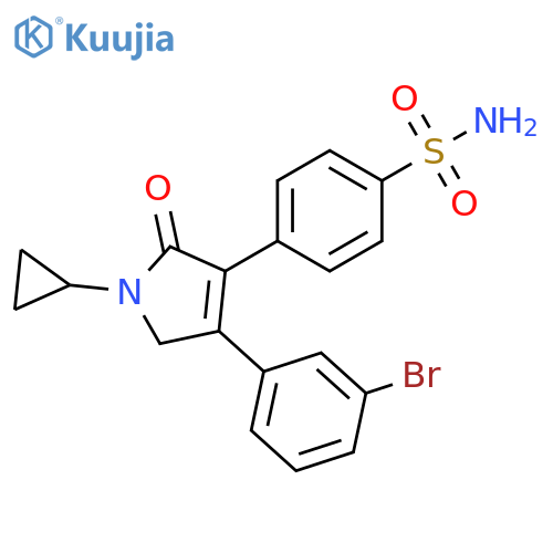 Benzenesulfonamide,4-[4-(3-bromophenyl)-1-cyclopropyl-2,5-dihydro-2-oxo-1H-pyrrol-3-yl]- structure