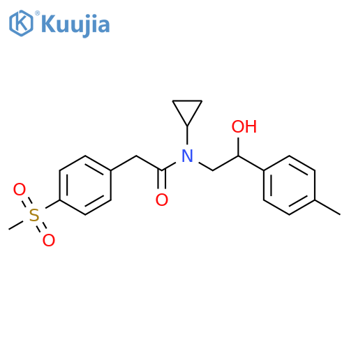 Benzeneacetamide,N-cyclopropyl-N-[2-hydroxy-2-(4-methylphenyl)ethyl]-4-(methylsulfonyl)- structure