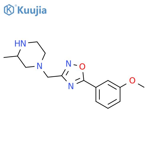 Piperazine,1-[[5-(3-methoxyphenyl)-1,2,4-oxadiazol-3-yl]methyl]-3-methyl- structure