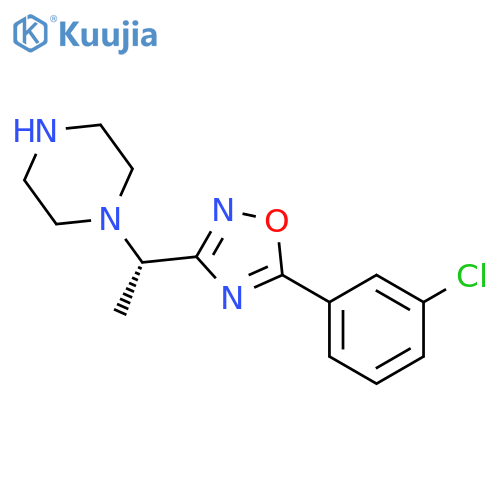 Piperazine, 1-[(1S)-1-[5-(3-chlorophenyl)-1,2,4-oxadiazol-3-yl]ethyl]- structure