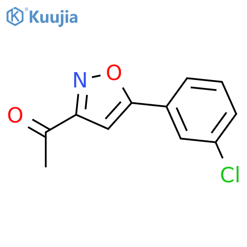 Ethanone, 1-[5-(3-chlorophenyl)-3-isoxazolyl]- structure