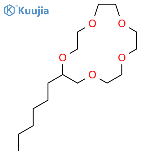 1,4,7,10,13-Pentaoxacyclopentadecane,2-hexyl- structure