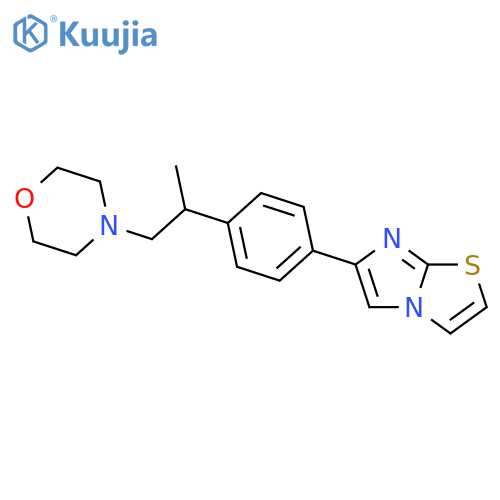 Imidazo[2,1-b]thiazole, 6-[4-[1-methyl-2-(4-morpholinyl)ethyl]phenyl]- structure