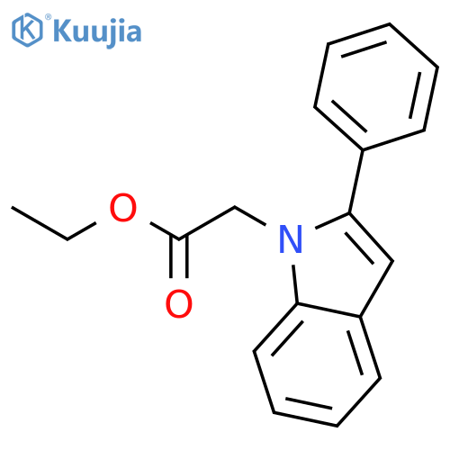 Ethyl 2-(2-phenylindol-1-yl)acetate structure