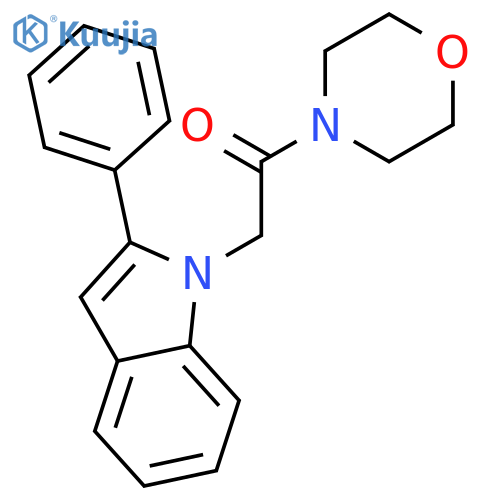 1-(morpholin-4-yl)-2-(2-phenyl-1H-indol-1-yl)ethanone structure