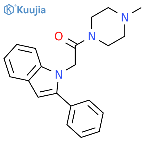 Piperazine, 1-methyl-4-[(2-phenyl-1H-indol-1-yl)acetyl]- structure