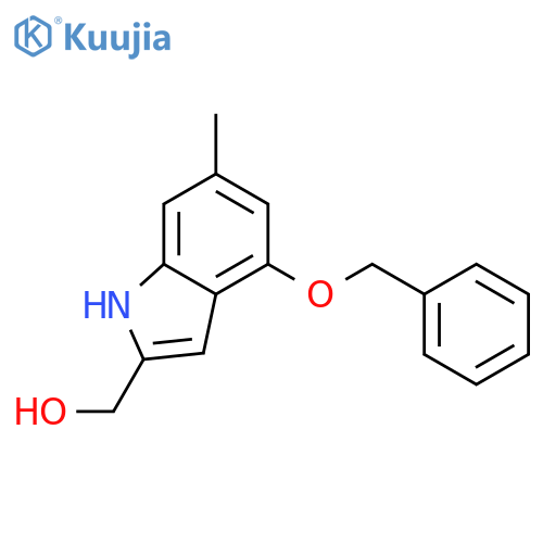 1H-Indole-2-methanol, 6-methyl-4-(phenylmethoxy)- structure