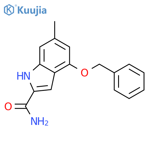 1H-INDOLE-2-CARBOXAMIDE, 6-METHYL-4-(PHENYLMETHOXY)- structure