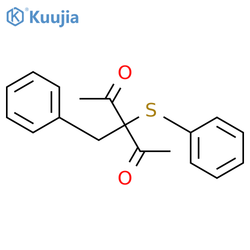 2,4-Pentanedione, 3-(phenylmethyl)-3-(phenylthio)- structure