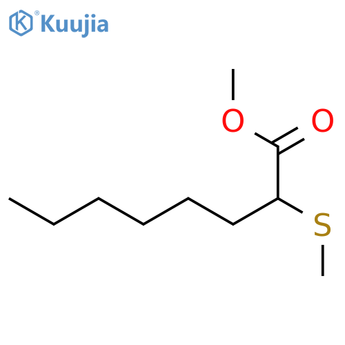 Octanoic acid, 2-(methylthio)-, methyl ester structure