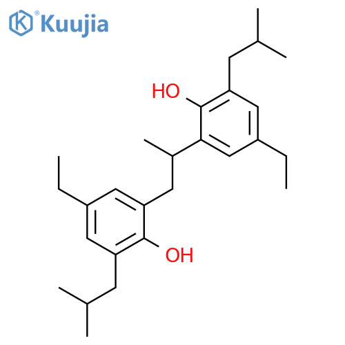 PHENOL, 2,2'-(1-METHYL-1,2-ETHANEDIYL)BIS[4-ETHYL-6-(2-METHYLPROPYL)- structure