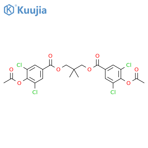 Benzoic acid, 4-(acetyloxy)-3,5-dichloro-, 2,2-dimethyl-1,3-propanediyl ester (9CI) structure