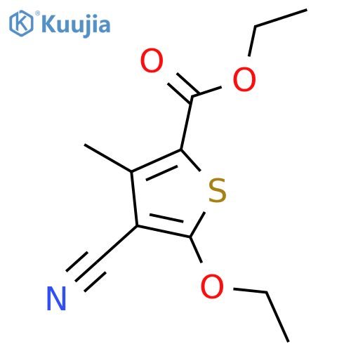 2-THIOPHENECARBOXYLIC ACID, 4-CYANO-5-ETHOXY-3-METHYL-, ETHYL ESTER structure