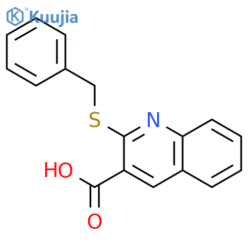 3-QUINOLINECARBOXYLIC ACID, 2-[(PHENYLMETHYL)THIO]- structure