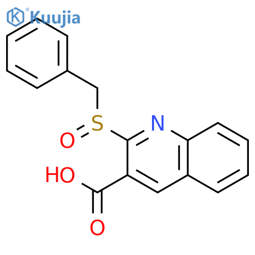 3-QUINOLINECARBOXYLIC ACID, 2-[(PHENYLMETHYL)SULFINYL]- structure