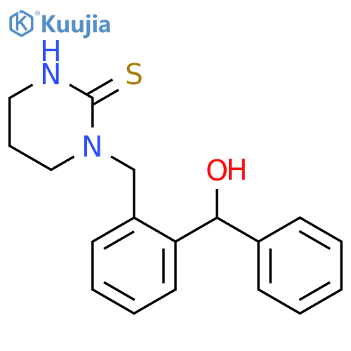 1-[[2-[hydroxy(phenyl)methyl]phenyl]methyl]-1,3-diazinane-2-thione structure
