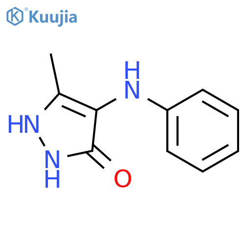 3H-PYRAZOL-3-ONE, 1,2-DIHYDRO-5-METHYL-4-(PHENYLAMINO)- structure