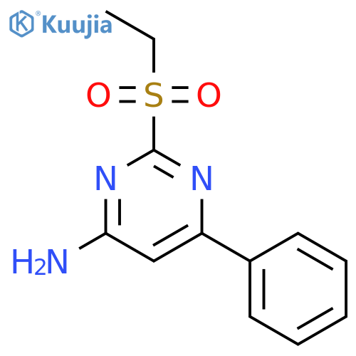 4-PYRIMIDINAMINE, 2-(ETHYLSULFONYL)-6-PHENYL- structure