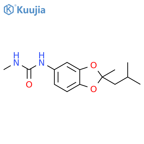 UREA, N-METHYL-N'-[2-METHYL-2-(2-METHYLPROPYL)-1,3-BENZODIOXOL-5-YL]- structure