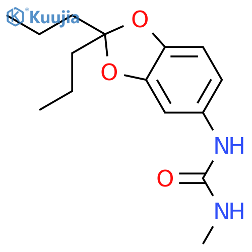 Urea, N-(2,2-dipropyl-1,3-benzodioxol-5-yl)-N'-methyl- structure