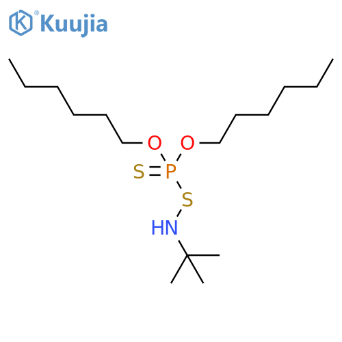 2-PROPANAMINE, N-[[BIS(HEXYLOXY)PHOSPHINOTHIOYL]THIO]-2-METHYL- structure
