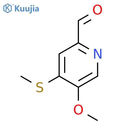 2-Pyridinecarboxaldehyde, 5-methoxy-4-(methylthio)- structure