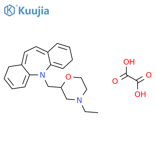 5H-Dibenz[b,f]azepine, 5-[(4-ethyl-2-morpholinyl)methyl]-, ethanedioate structure