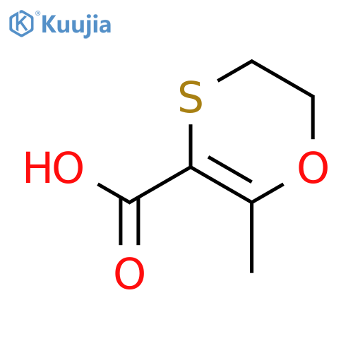 2-methyl-5,6-dihydro-1,4-oxathiine-3-carboxylic acid structure