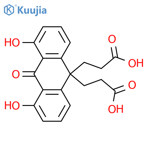 9,9(10H)-ANTHRACENEDIPROPANOIC ACID, 4,5-DIHYDROXY-10-OXO- structure
