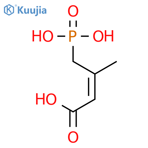 2-Butenoic acid, 3-methyl-4-phosphono- structure
