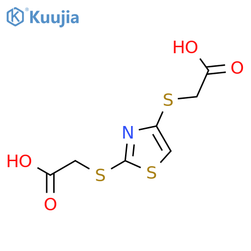 2-[[2-(Carboxymethylsulfanyl)-1,3-thiazol-4-yl]sulfanyl]acetic acid structure