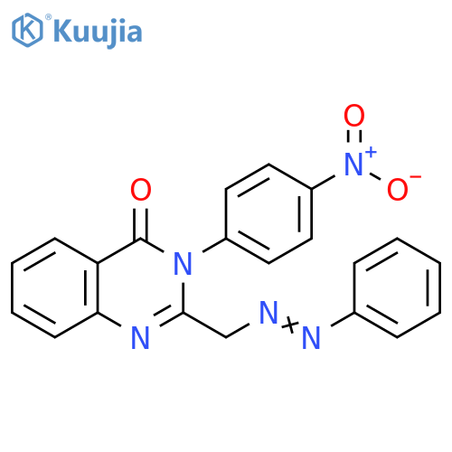 4(3H)-Quinazolinone, 3-(4-nitrophenyl)-2-[(phenylazo)methyl]- structure