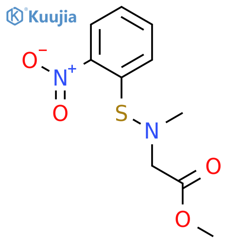 Glycine, N-methyl-N-[(2-nitrophenyl)thio]-, methyl ester structure