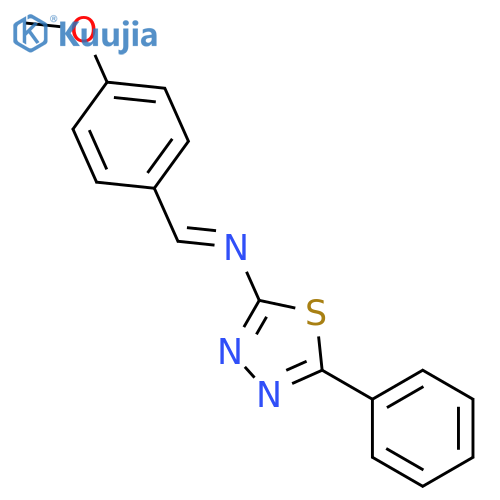 1,3,4-Thiadiazol-2-amine, N-[(4-methoxyphenyl)methylene]-5-phenyl- structure