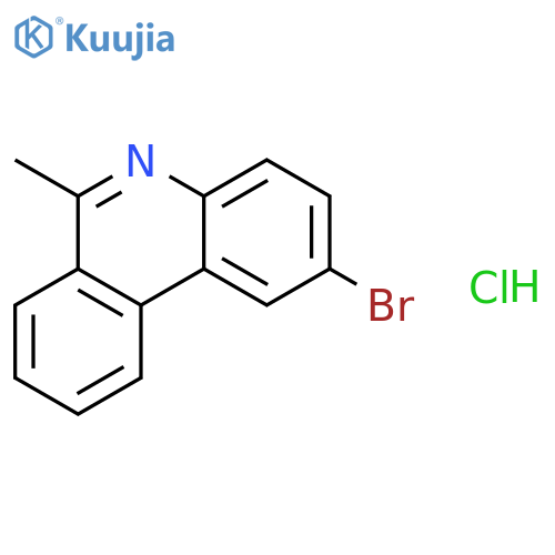 2-Bromo-6-methylphenanthridine--hydrogen chloride (1/1) structure