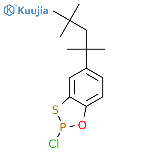 1,3,2-BENZOXATHIAPHOSPHOLE, 2-CHLORO-5-(1,1,3,3-TETRAMETHYLBUTYL)- structure