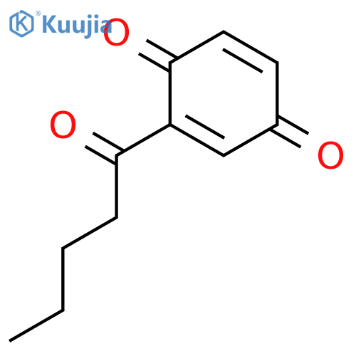 2,5-Cyclohexadiene-1,4-dione, 2-(1-oxopentyl)- structure