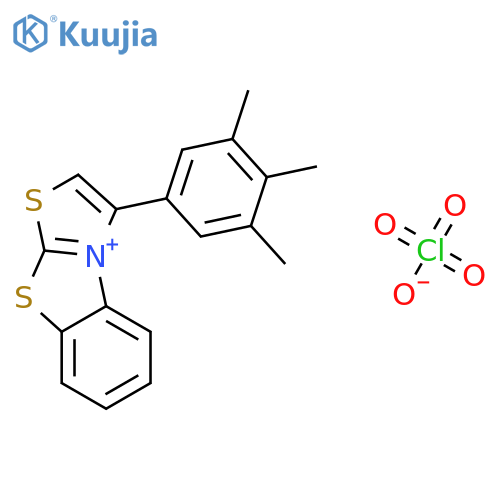 Thiazolo[2,3-b]benzothiazolium, 3-(3,4,5-trimethylphenyl)-, perchlorate structure