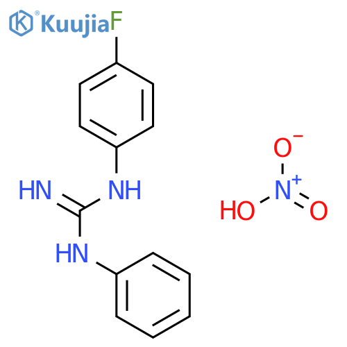 GUANIDINE, N-(4-FLUOROPHENYL)-N'-PHENYL-, MONONITRATE structure