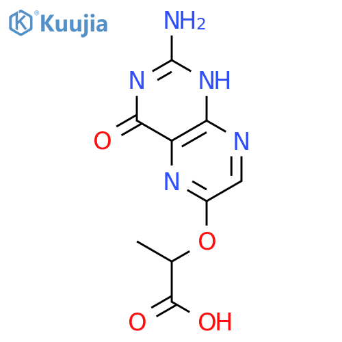 PROPANOIC ACID, 2-[(2-AMINO-1,4-DIHYDRO-4-OXO-6-PTERIDINYL)OXY]- structure