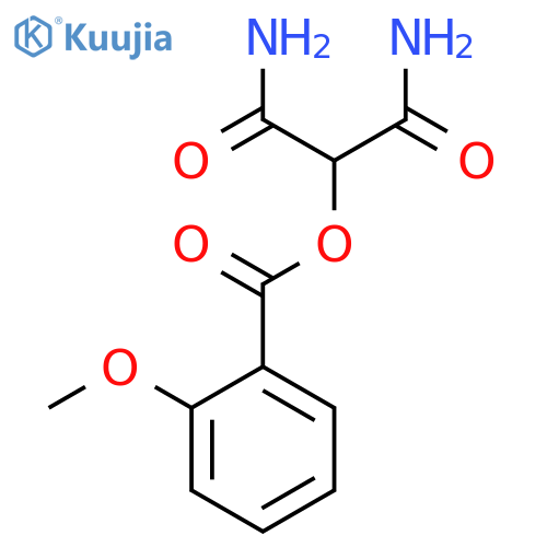 BENZOIC ACID, 2-METHOXY-, 2-AMINO-1-(AMINOCARBONYL)-2-OXOETHYL ESTER structure