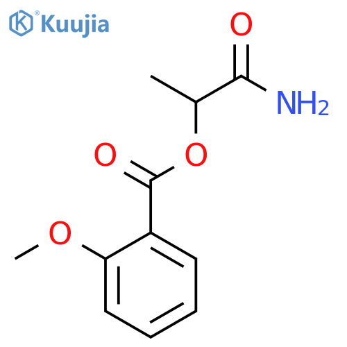Benzoic acid, 2-methoxy-, 2-amino-1-methyl-2-oxoethyl ester structure