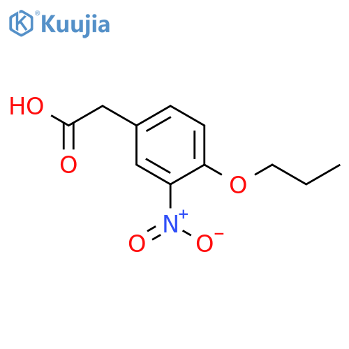 Benzeneacetic acid, 3-nitro-4-propoxy- structure