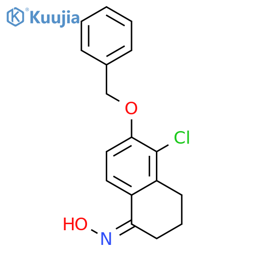1(2H)-NAPHTHALENONE, 5-CHLORO-3,4-DIHYDRO-6-(PHENYLMETHOXY)-, OXIME structure